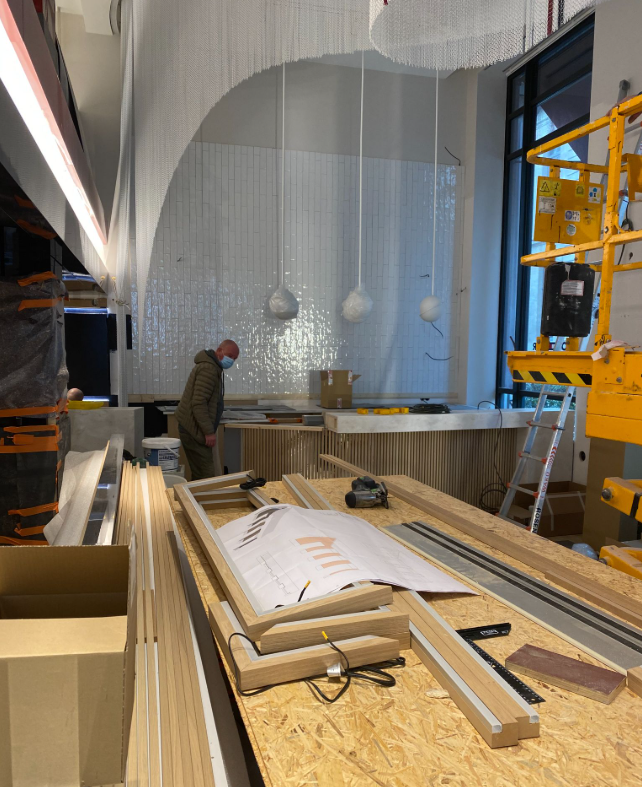 Travaux de climatisation en cours